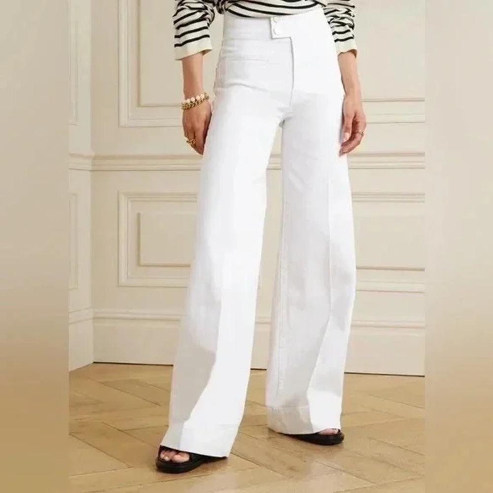 Frame Le Hardy Wide Leg Jean in White Blanc Size 24 New with Tags